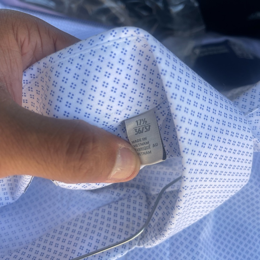 Big & Talk Calvin Klein Men's Blue Patterned Shirt